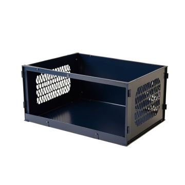 River Canyon Empty Furniture-Style Pet Crate - Navy