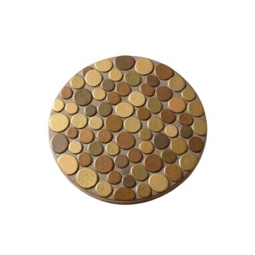 Orb 0.75 '' X 0.75 '' Metal Penny Round Mosaic Tile (synthetic illustration; no displayed measurements)