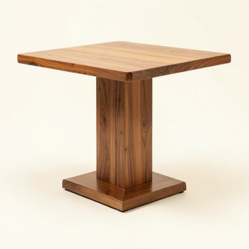 Fusion Walnut Solid Wood Pedestal Dining Table (synthetic illustration; no displayed measurements)