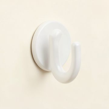 Brook Bluff Wall-Mounted Robe Hook - White (synthetic illustration; no displayed measurements)