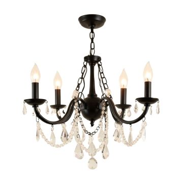 Mckamey 4 - Light Candle Style Drum Chandelier With Crystal Accents