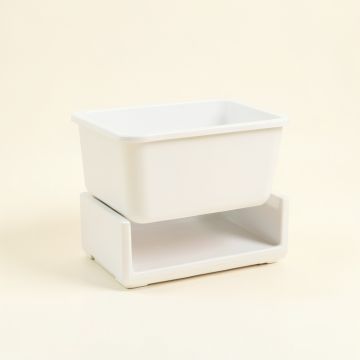 Hill Bluff Empty Raised Planter - White (synthetic illustration; no displayed measurements)
