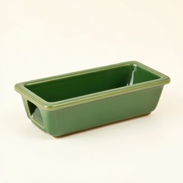 Oak Crossing Empty Railing Planter With Integral Brackets - Green (synthetic illustration; no displayed measurements)
