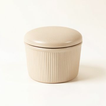 Stone Bend Storage Canister With Lid - Beige (synthetic illustration; no displayed measurements)