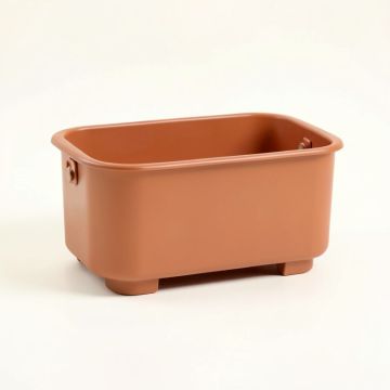 Dawn Dell Empty Railing Planter With Integral Brackets - Terracotta (synthetic illustration; no displayed measurements)