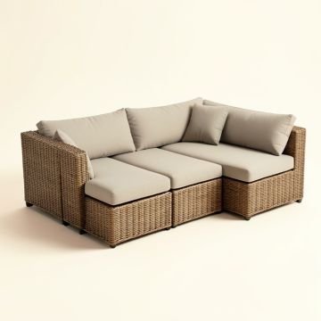 Bettino 5 Piece Patio Sectional With Cushion (synthetic illustration; no displayed measurements)