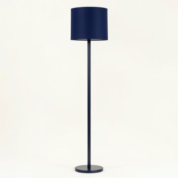 Shore Bluff Floor Lamp With A Plain Fabric Shade - Navy (synthetic illustration; no displayed measurements)
