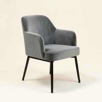 Velvet Task Chair Grey (synthetic illustration; no displayed measurements)
