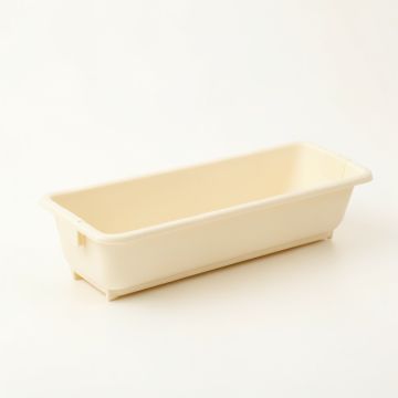 Moss Bluff Empty Railing Planter With Integral Brackets - Ivory (synthetic illustration; no displayed measurements)