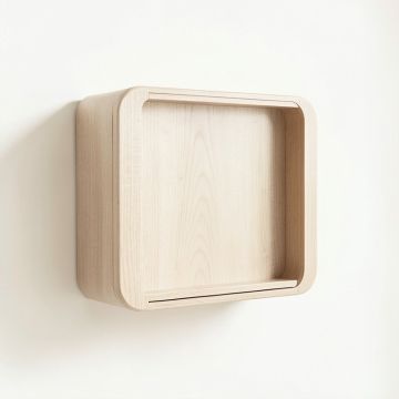 Dune Bend Wall-Mounted Entry Cabinet - Beige (synthetic illustration; no displayed measurements)