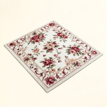 Plattsmouth Floral Plum/White Area Rug (synthetic illustration; no displayed measurements)