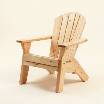 Kids Wood Outdoor Adirondack Chair (synthetic illustration; no displayed measurements)