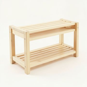 Hill Bluff Shoe Storage Bench - Cream (synthetic illustration; no displayed measurements)