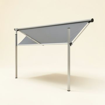 Feria 10 Ft. W Side Awning In Gray (synthetic illustration; no displayed measurements)