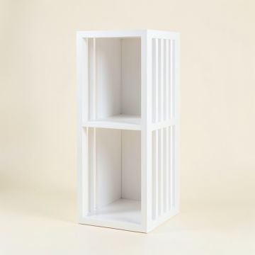 Flint Dale Narrow Cubby Tower - White (synthetic illustration; no displayed measurements)