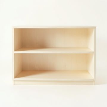 Flint Arc Low Bookcase - Ivory (synthetic illustration; no displayed measurements)