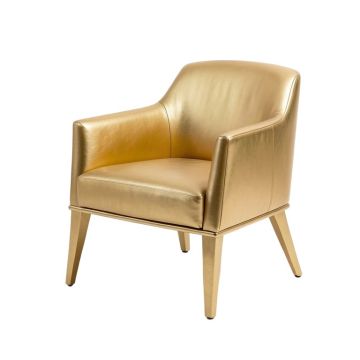 Jay Windsor Back Arm Chair In Gold (synthetic illustration; no displayed measurements)