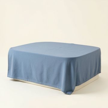 Brook Edge Flat Bed Sheet - Blue (synthetic illustration; no displayed measurements)
