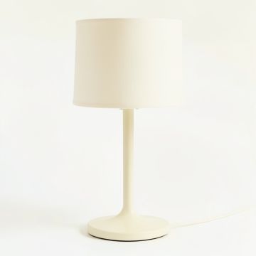 Clay Brook Table Lamp With A Plain Fabric Shade - Cream (synthetic illustration; no displayed measurements)