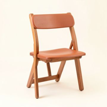 Maple Bridge Folding Outdoor Chair - Terracotta (synthetic illustration; no displayed measurements)