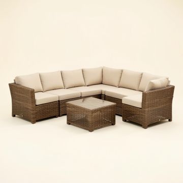 Dazire 8 Piece Rattan Sectional Seating Group With Cushions (synthetic illustration; no displayed measurements)