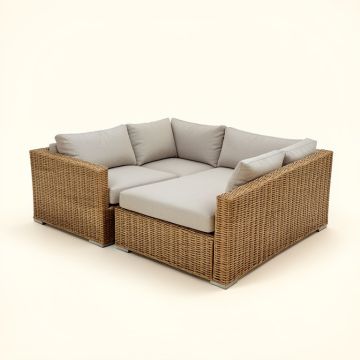 Lucaya Patio Sectional With Cushions (synthetic illustration; no displayed measurements)