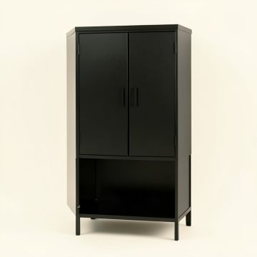 Bay Bridge Wall-Mounted Laundry Cabinet - Black (synthetic illustration; no displayed measurements)