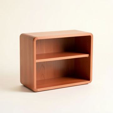 Shore Bluff Low Bookcase - Terracotta (synthetic illustration; no displayed measurements)