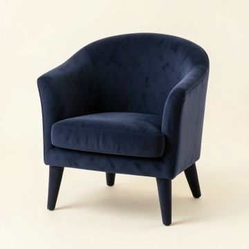 Elm Arc Upholstered Armchair (synthetic illustration; no displayed measurements)