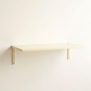 Ridge Bend Wall-Mounted Shelf - Ivory (synthetic illustration; no displayed measurements)