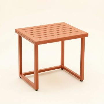 Oak Branch Compact Balcony Table - Terracotta (synthetic illustration; no displayed measurements)