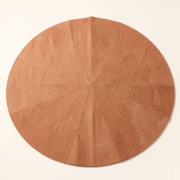 Hazel Bend Round Area Rug - Terracotta (synthetic illustration; no displayed measurements)
