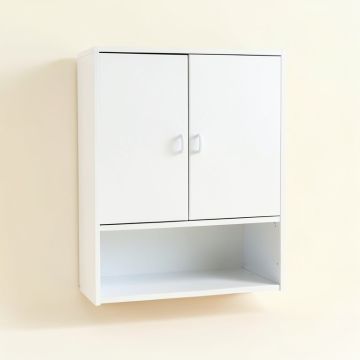 Cliff Crest Wall-Mounted Laundry Cabinet - White (synthetic illustration; no displayed measurements)