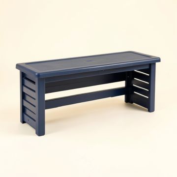 Dune Brook Narrow Outdoor Storage Bench - Navy (synthetic illustration; no displayed measurements)