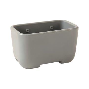 Briar Canyon Empty Railing Planter With Integral Brackets - Gray