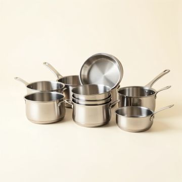 Ayesha Home Collection Stainless Steel Cookware Set , 11-Piece (synthetic illustration; no displayed measurements)