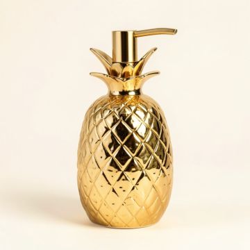 Della Gilded Pineapple Soap Dispenser (synthetic illustration; no displayed measurements)