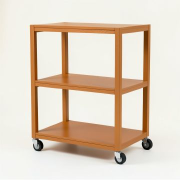 Ridge Dale Empty Rolling Workshop Cart - Terracotta (synthetic illustration; no displayed measurements)