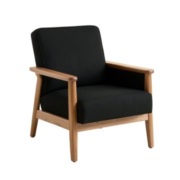 Laurel Bend Upholstered Armchair - Black