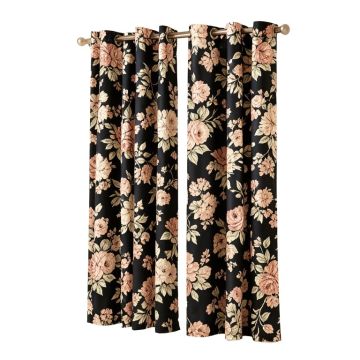 Turion Floral Blackout Thermal Grommet Curtain Panels