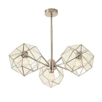 Osmanu 3-Light Shaded Chandelier Geometric Chandelier