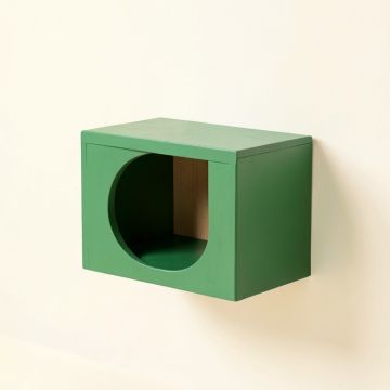 Stone Edge Wall-Mounted Cat Perch - Green (synthetic illustration; no displayed measurements)