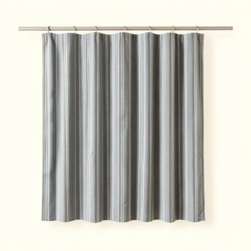 Briar Canyon Shower Curtain Hanging Flat From A Plain Rod - Gray (synthetic illustration; no displayed measurements)