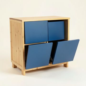 Alder Dell Freestanding Pull-Out Hamper Cabinet - Blue (synthetic illustration; no displayed measurements)