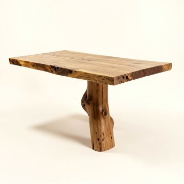 Egremt Driftwood Extendable Solid Wood Dining Table (synthetic illustration; no displayed measurements)