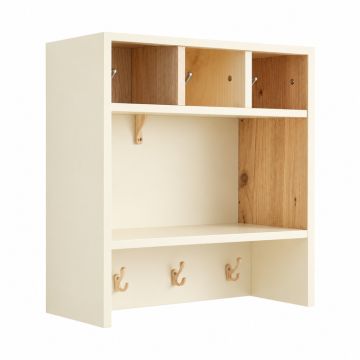 Dawn Dell Wall-Mounted Entryway Organizer Shelf - Cream