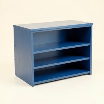 Cliff Bend Low Bookcase - Blue (synthetic illustration; no displayed measurements)