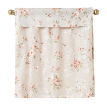 Christy Lace Floral Sheer Rod Pocket Single Curtain Panel