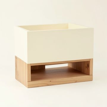 Elm Brook Empty Raised Planter - Cream (synthetic illustration; no displayed measurements)