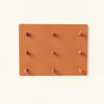 Moss Bluff Empty Wall-Mounted Tool Organizer Panel - Terracotta (synthetic illustration; no displayed measurements)